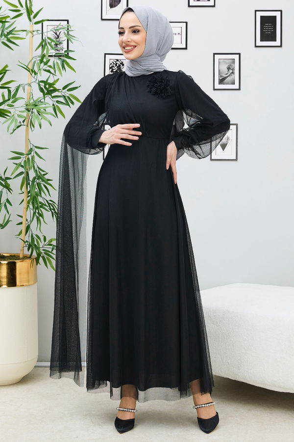 Abiye Elbise Siyah - 10311