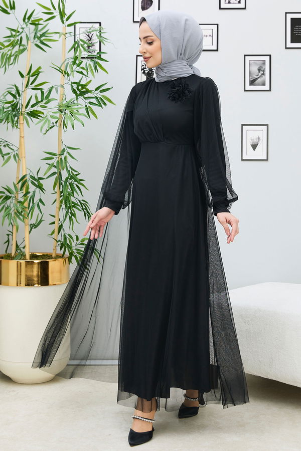 Abiye Elbise Siyah - 10311