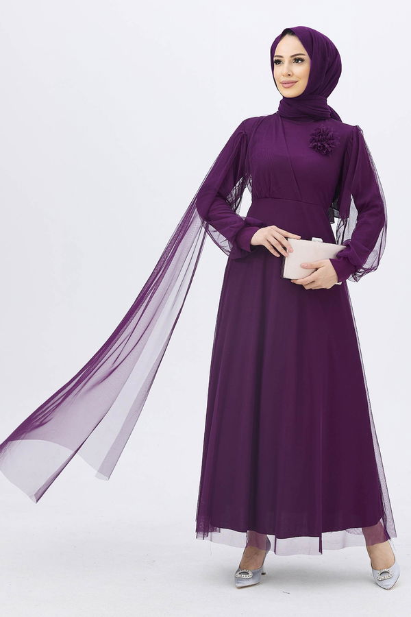 Abiye Elbise Mor - 10311