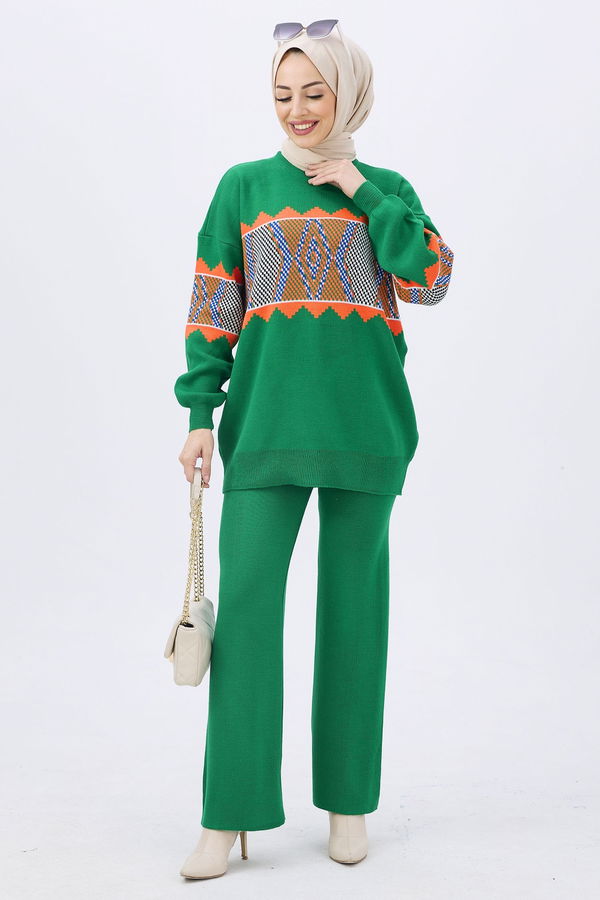Triko Tunik Pantolon Yeşil - 21801