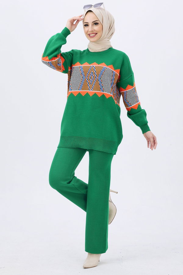 Triko Tunik Pantolon Yeşil - 21801