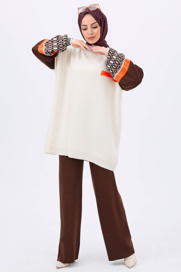 Triko Tunik Pantolon Bej - 21840