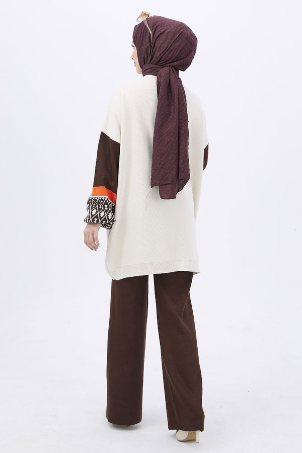 Triko Tunik Pantolon Bej - 21840