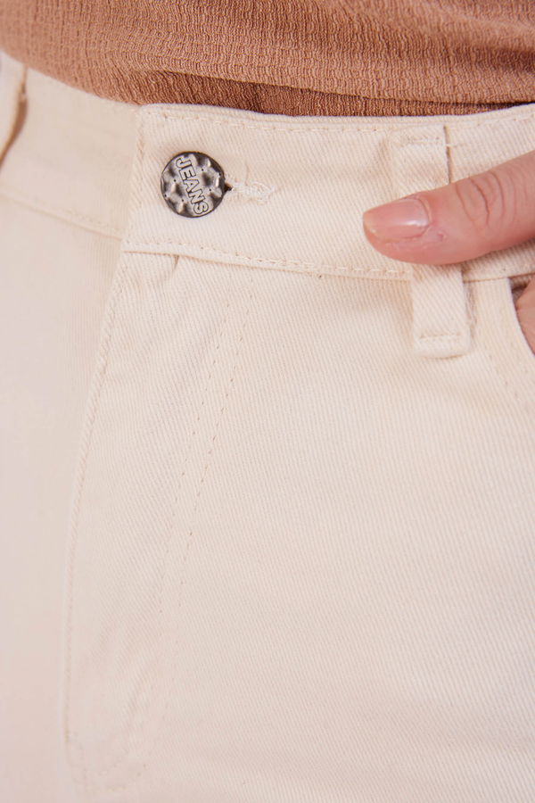 Gabardin Pantolon Ekru - 11396