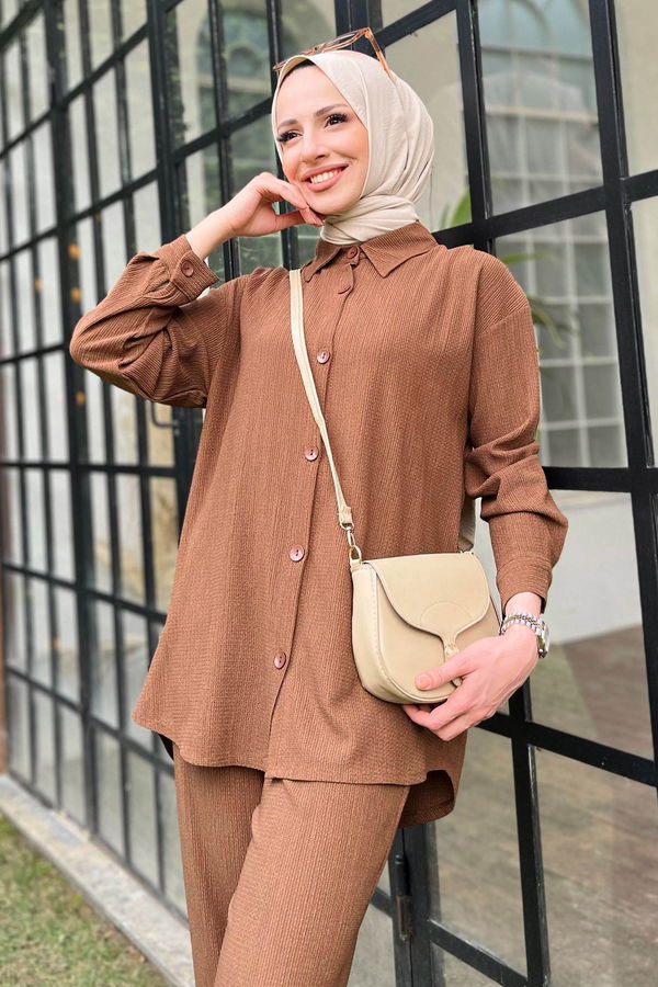Tunik Pantolon Kahverengi - 11437 KAHVERENGİ
