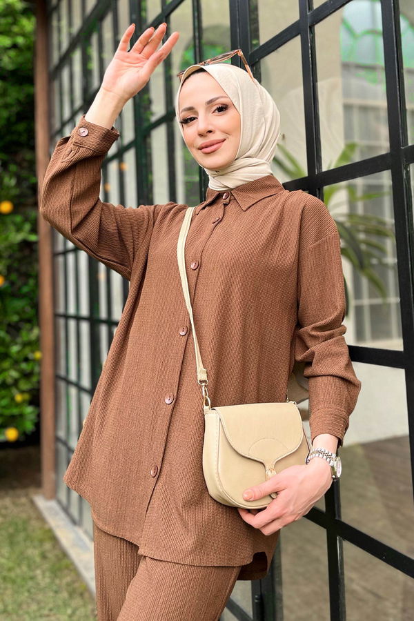 Tunik Pantolon Kahverengi - 11437 KAHVERENGİ