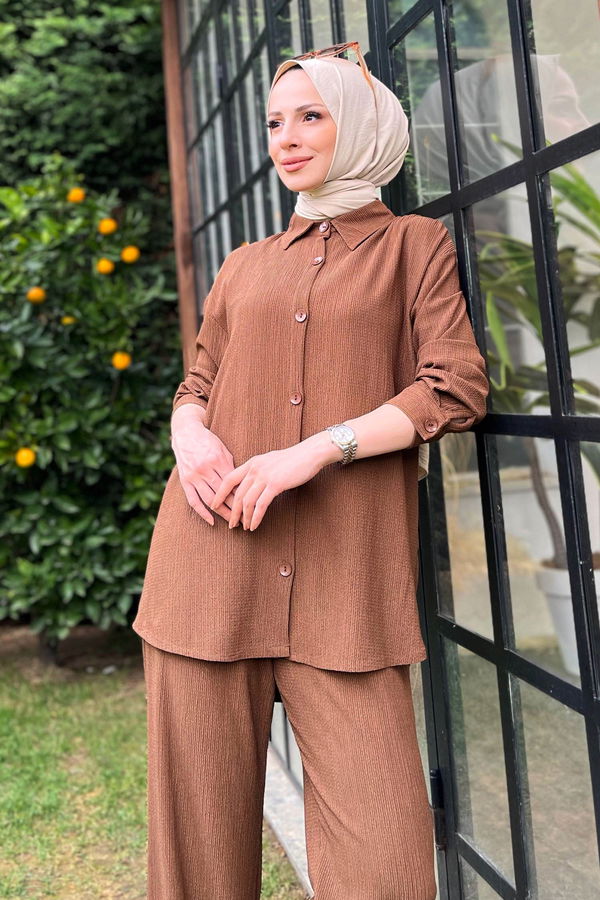 Tunik Pantolon Kahverengi - 11437 KAHVERENGİ
