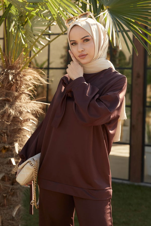 Tunik+Pantolon Kahverengi - 11542 KAHVERENGİ