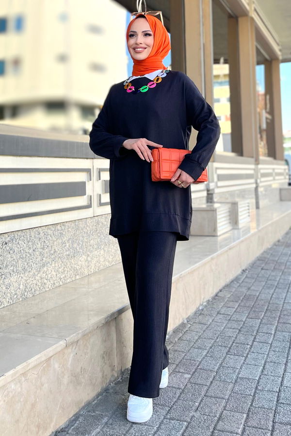 Tunik+Pantolon Siyah - 11577