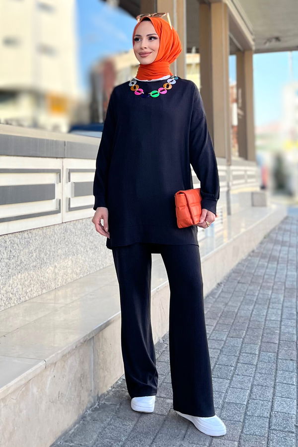 Tunik+Pantolon Siyah - 11577