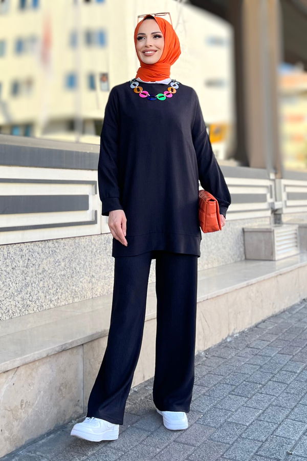 Tunik+Pantolon Siyah - 11577