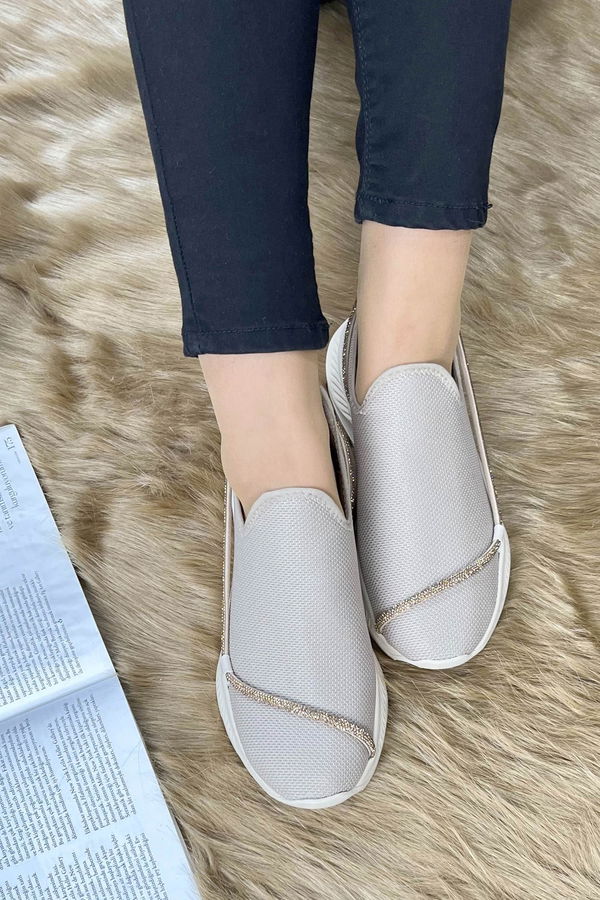 Kadın Bej Spor Ayakkabı - 22035