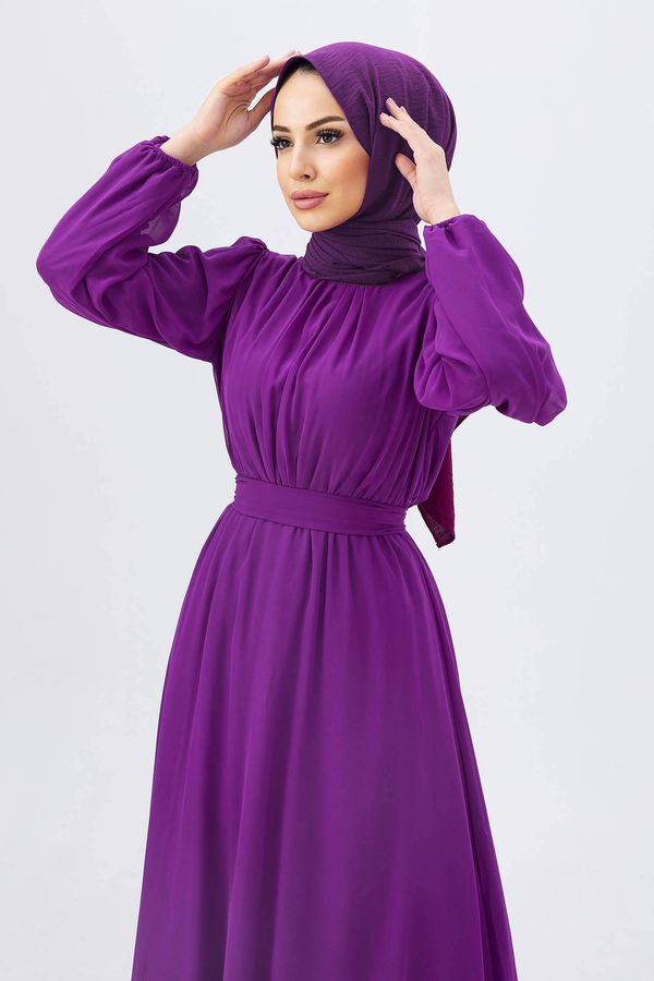 Abiye Elbise Mor - 10354 MOR