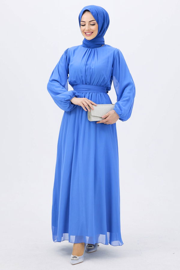 Abiye Elbise Mavi - 10354