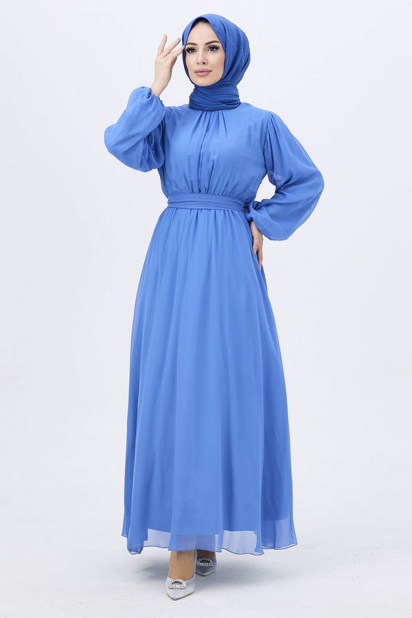Abiye Elbise Mavi - 10354