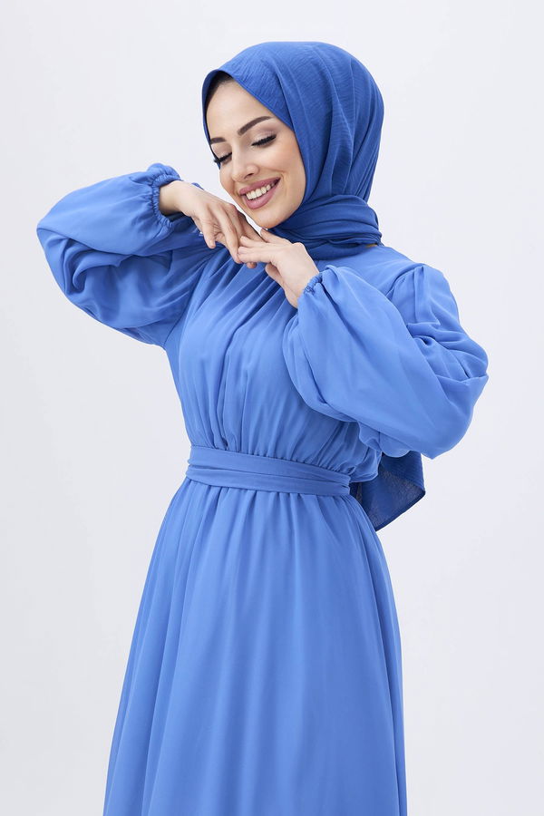 Abiye Elbise Mavi - 10354