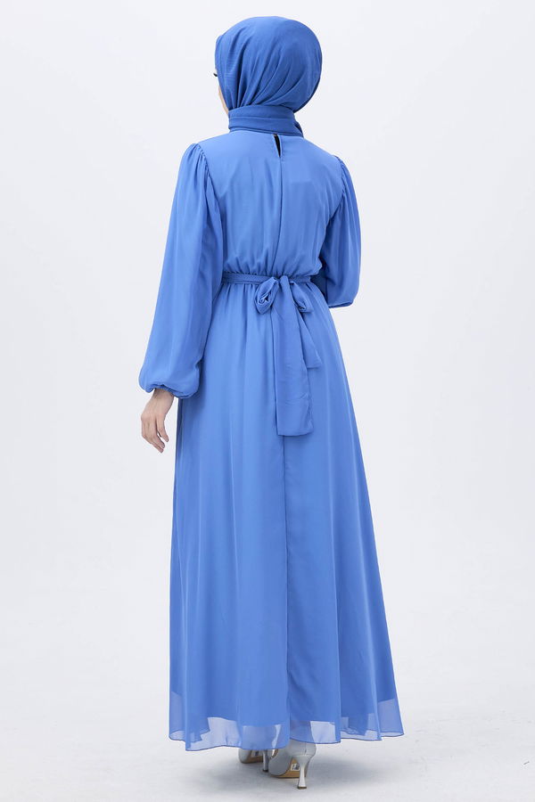 Abiye Elbise Mavi - 10354