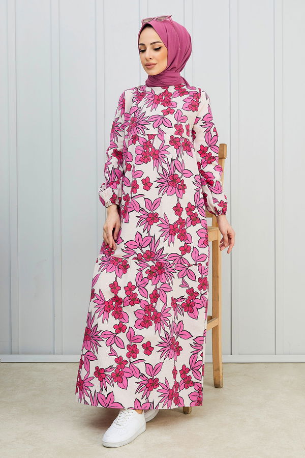 Elbise Fuşya - 10406