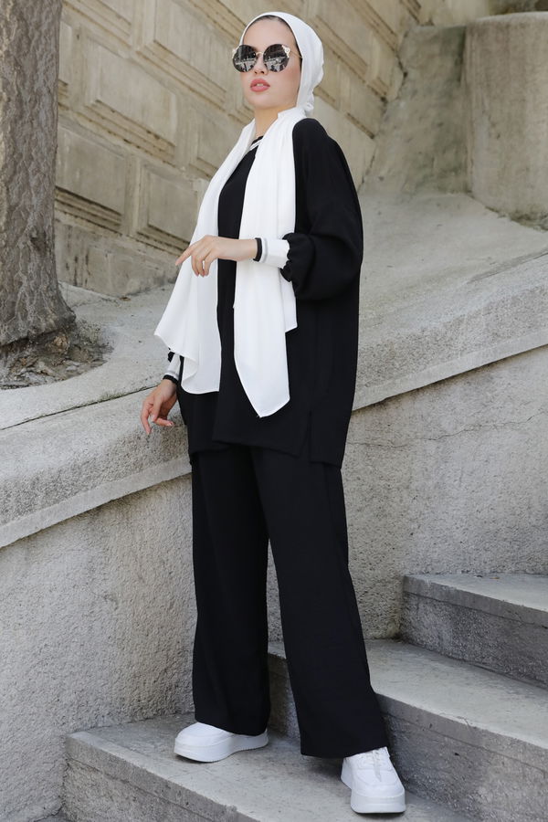 Tunik+Pantolon Siyah - 11204