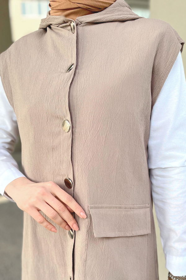 Yelek+Pantolon Vizon - 11490