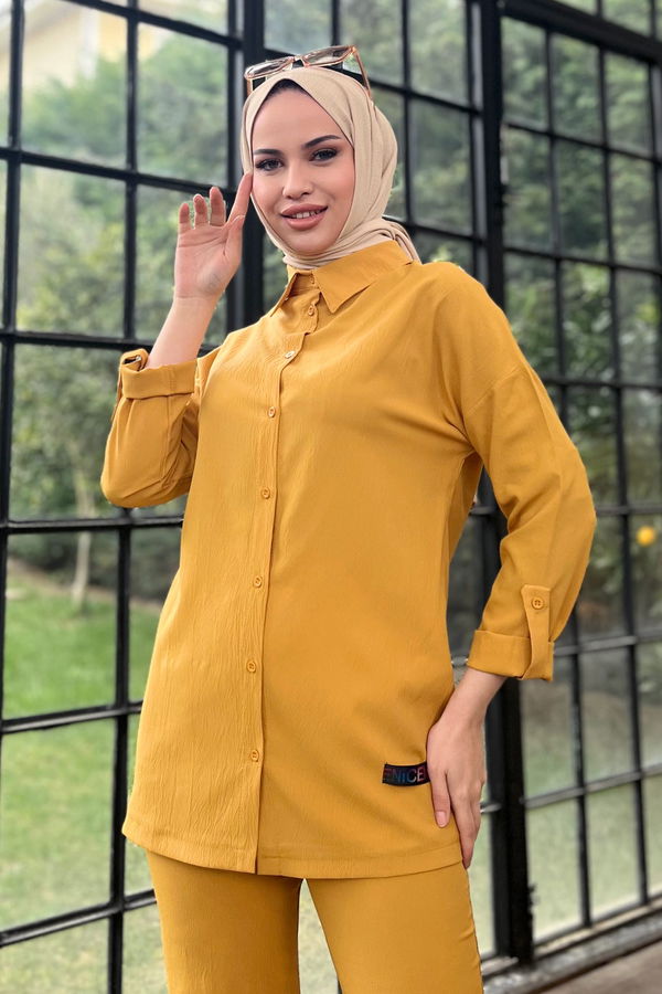 Tunik+Pantolon Sarı - 11498