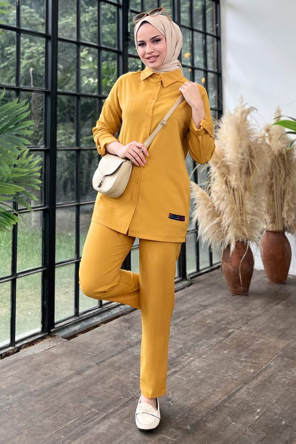 Tunik+Pantolon Sarı - 11498