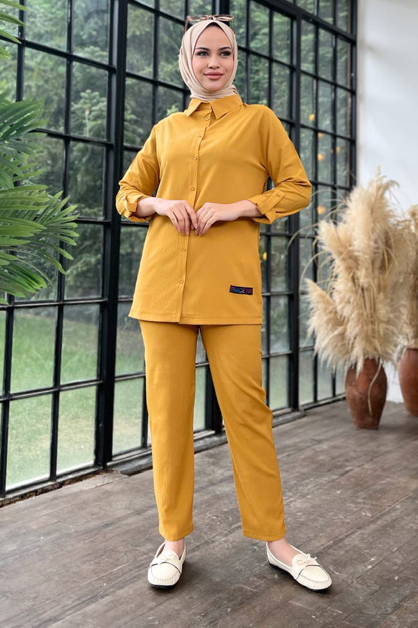 Tunik+Pantolon Sarı - 11498