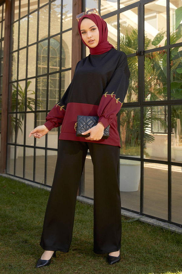 Tunik+Pantolon Bordo - 11525