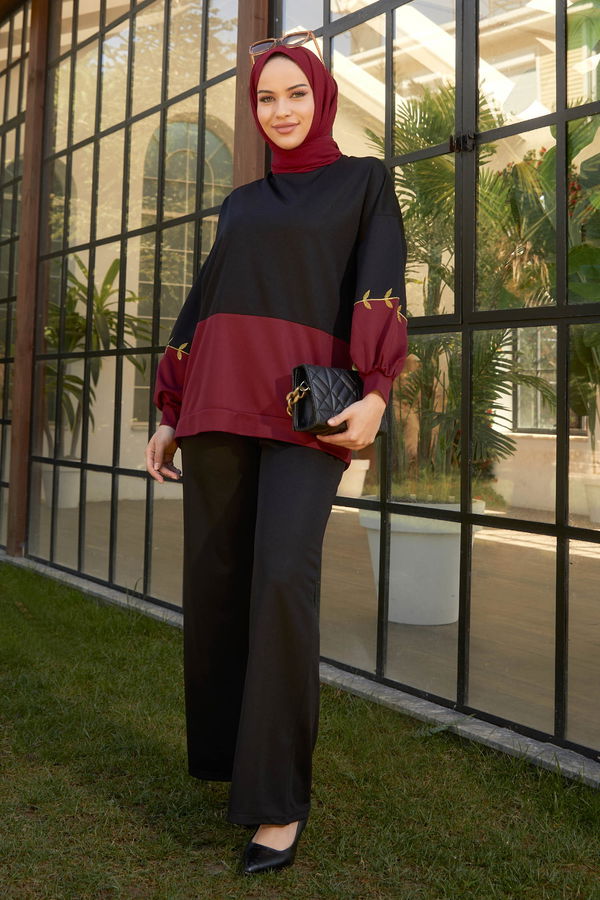 Tunik+Pantolon Bordo - 11525