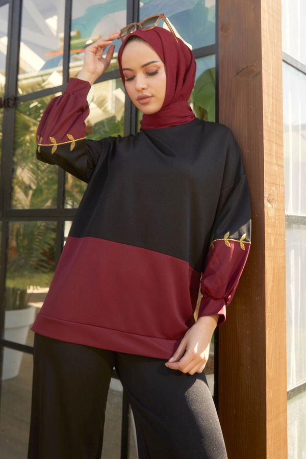 Tunik+Pantolon Bordo - 11525