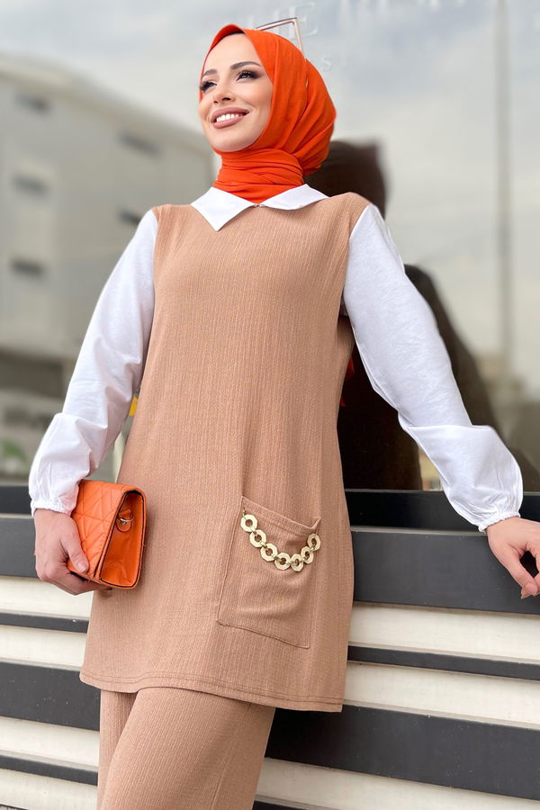 Tunik Pantolon Vizon - 11528