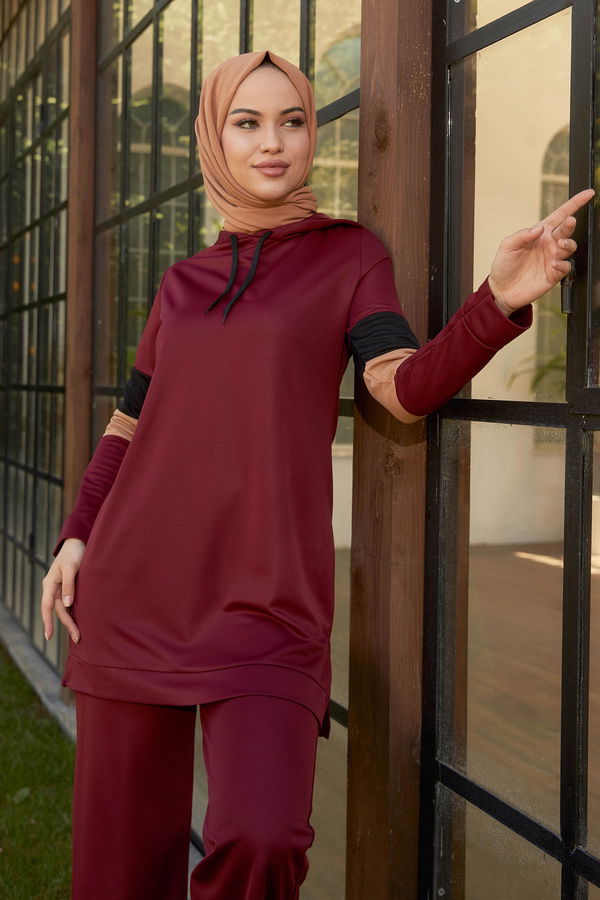 Tunik+Pantolon Bordo - 11540