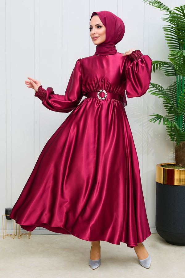 Elbise Bordo - 21978 BORDO