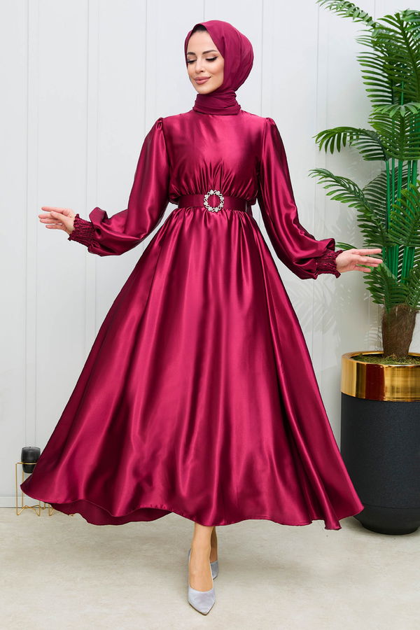 Elbise Bordo - 21978 BORDO