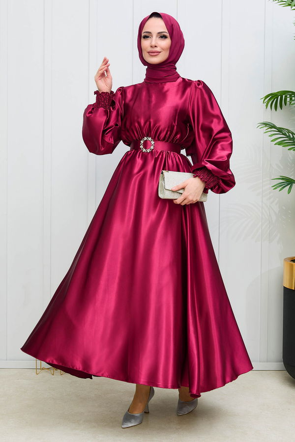 Elbise Bordo - 21978 BORDO