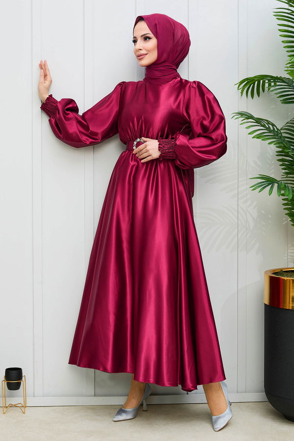 Elbise Bordo - 21978 BORDO