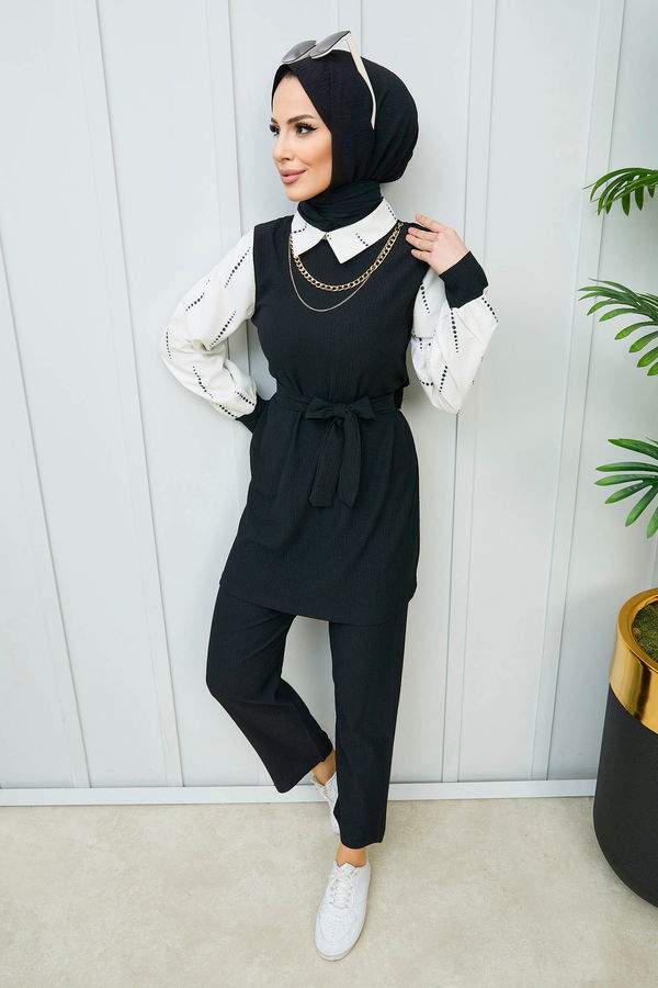 Tunik Pantolon Siyah - 21986 SİYAH