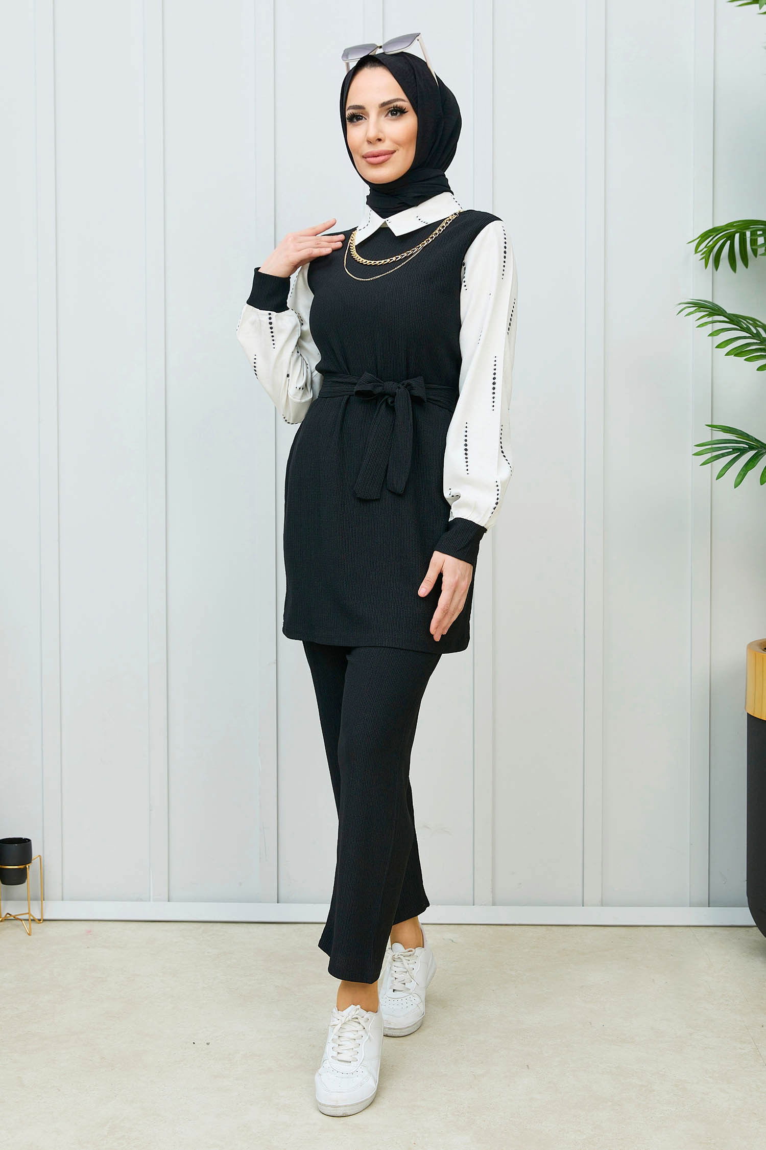 Tunik Pantolon Siyah - 21986 SİYAH