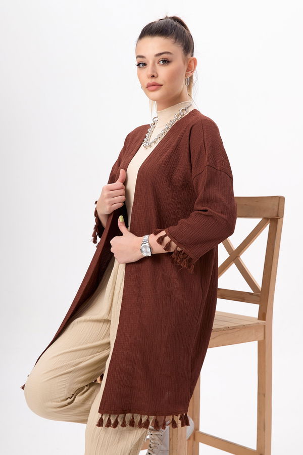 Kimono Kahverengi - 22023 KAHVERENGİ