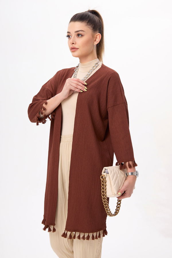 Kimono Kahverengi - 22023 KAHVERENGİ