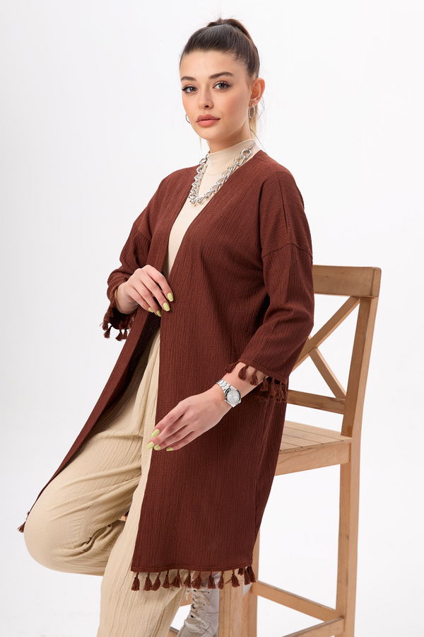 Kimono Kahverengi - 22023 KAHVERENGİ