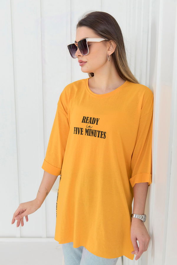 T-Shirt Sarı - 22271 Sarı