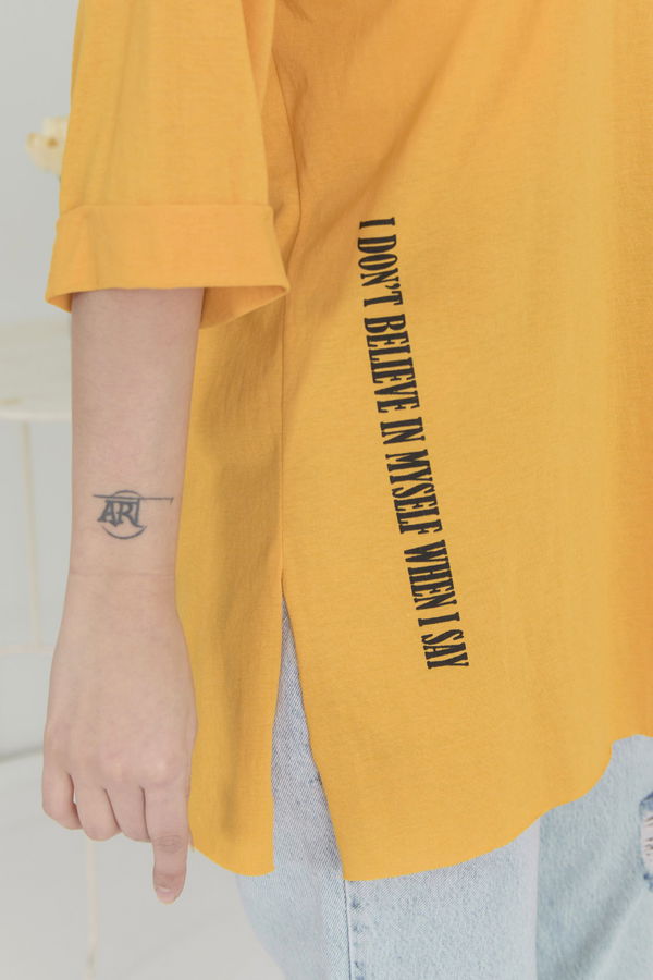 T-Shirt Sarı - 22271 Sarı