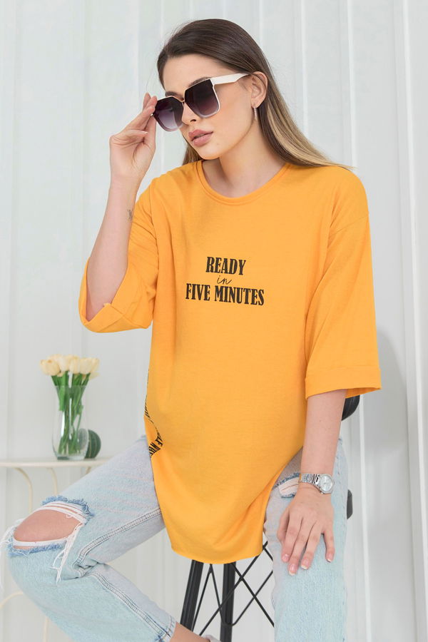 T-Shirt Sarı - 22271 Sarı