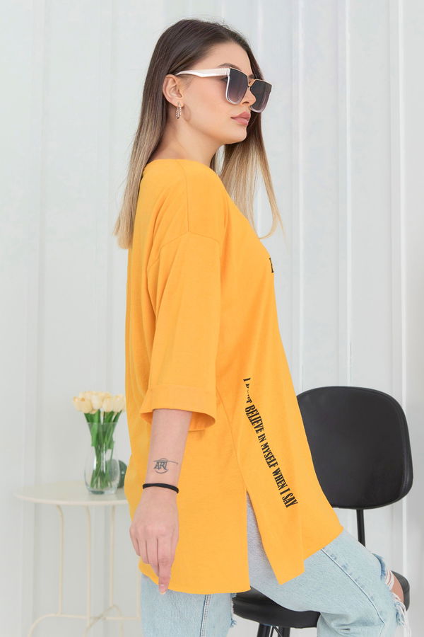 T-Shirt Sarı - 22271 Sarı