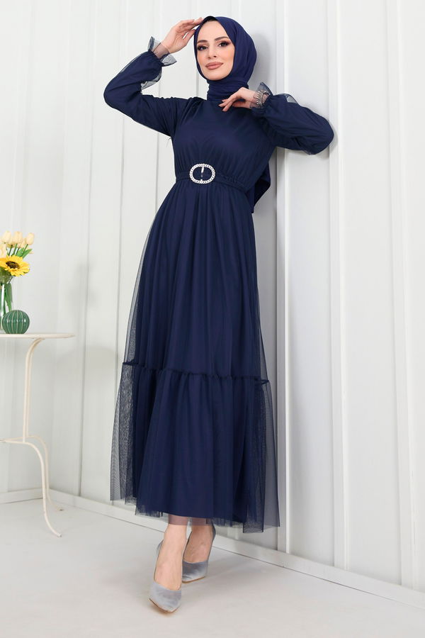 Abiye Lacivert - 22299 LACİVERT