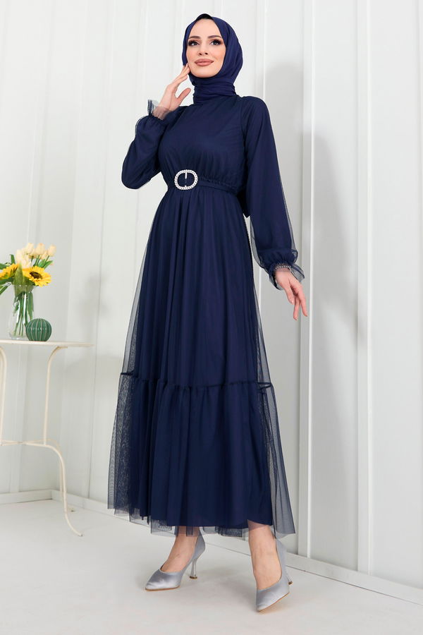 Abiye Lacivert - 22299 LACİVERT