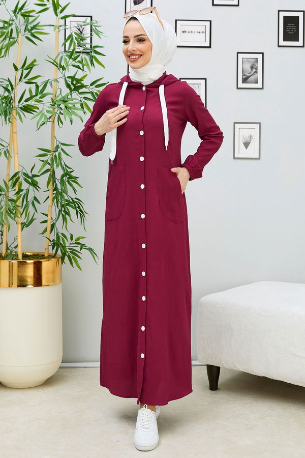 Elbıse Bordo - 3552