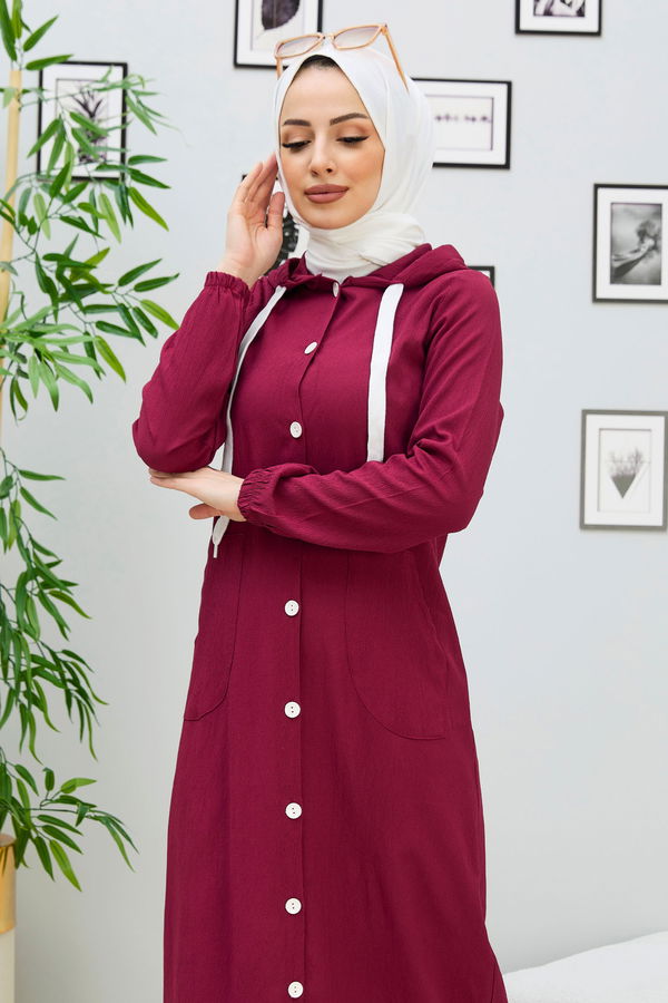 Elbıse Bordo - 3552