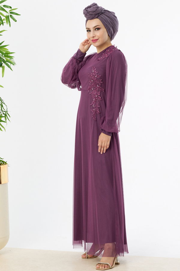 Abiye Elbise Mürdüm - 10312